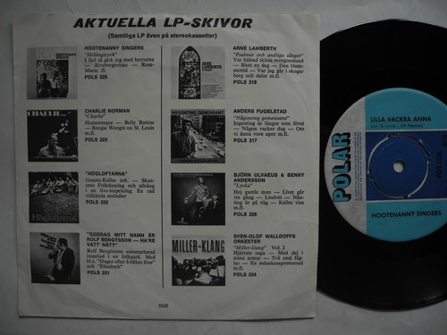 HOOTENANNY SINGERS Aldrig Mer / Lilla vackra Anna 45 7" single 1971 Sweden EX- - Picture 2 of 2