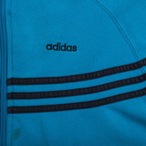 Vintage adidas Tracktop Sweatshirt XL Three Stripe Mock Neck Full Zip Womens - Picture 8 of 10