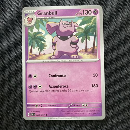Granbull - Burning Oxidian 088/197 - Italian - New - Picture 1 of 1