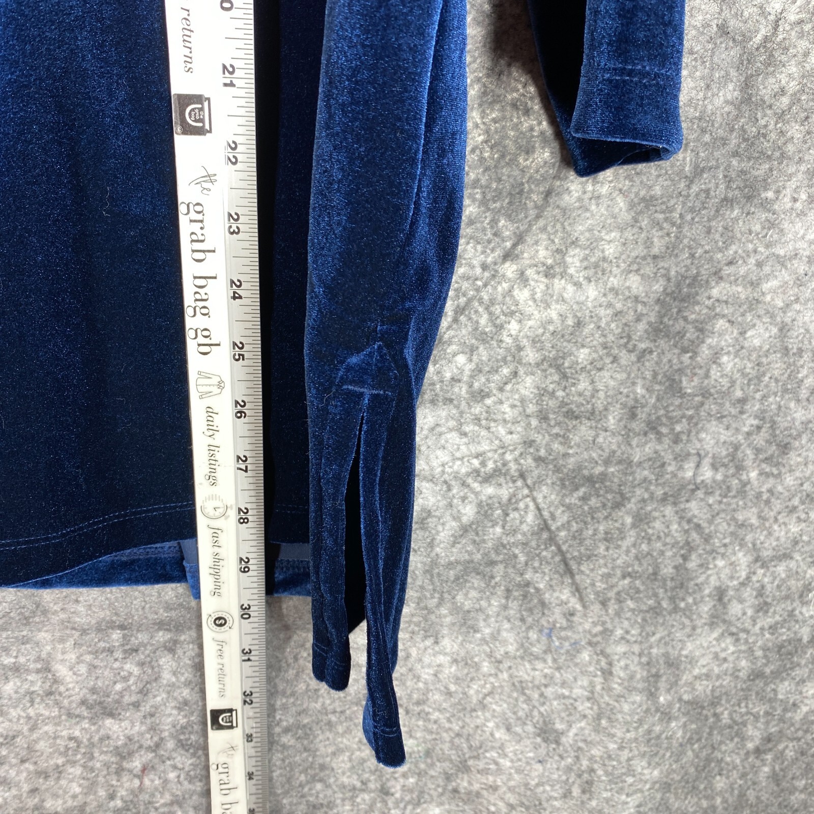 Lands End Shirt Womens 1X 16W 18W Blue Velvet Velour Shimmer Soft Stretch Tunic eBay