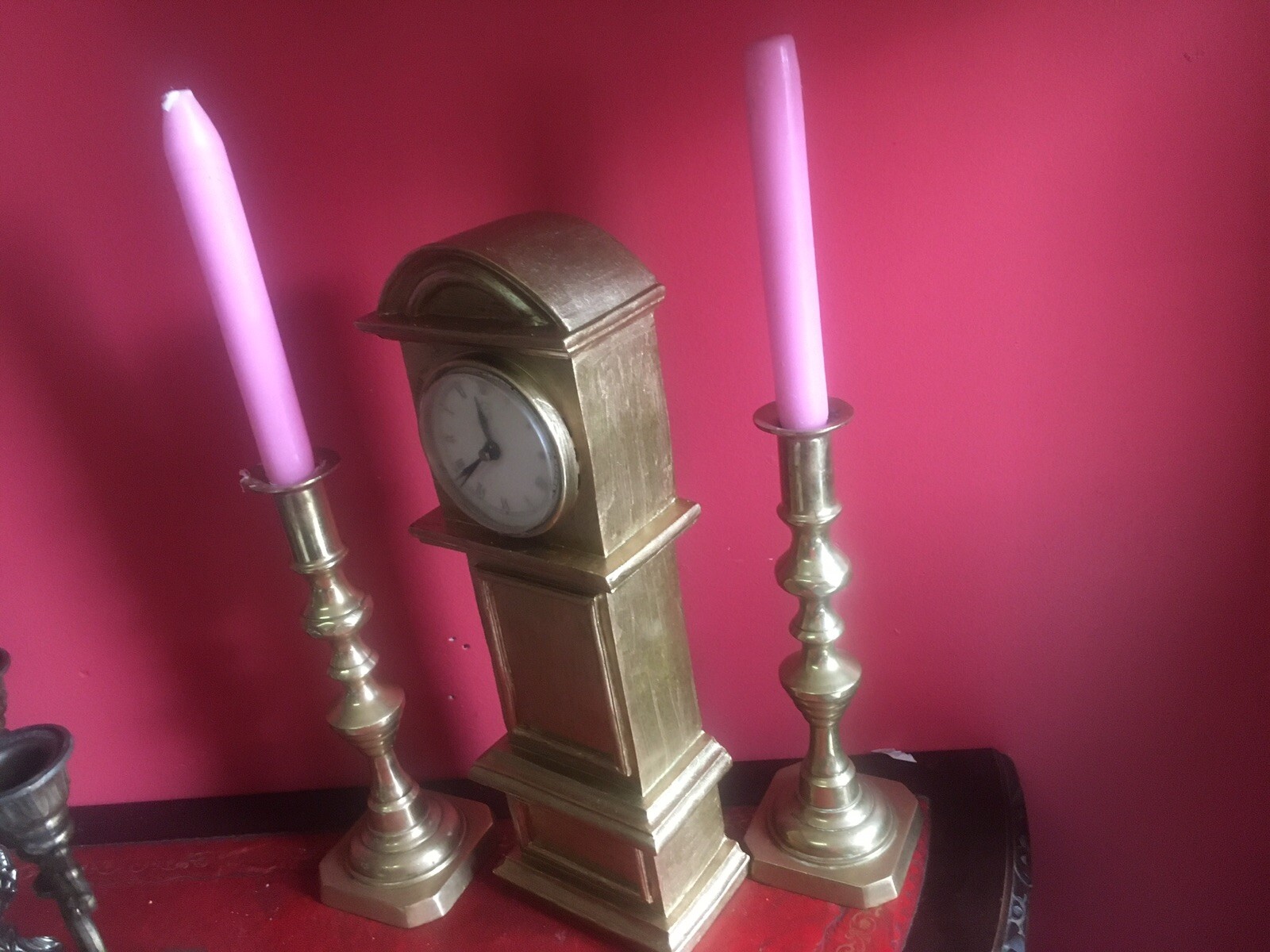 Antique Vintage Brass Bronze, Marble Clocks Sets Garniture Candelabras