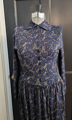 missoni orange label dress Missoni Orange Label Vintage Paisley Dress Large w/ Pockets