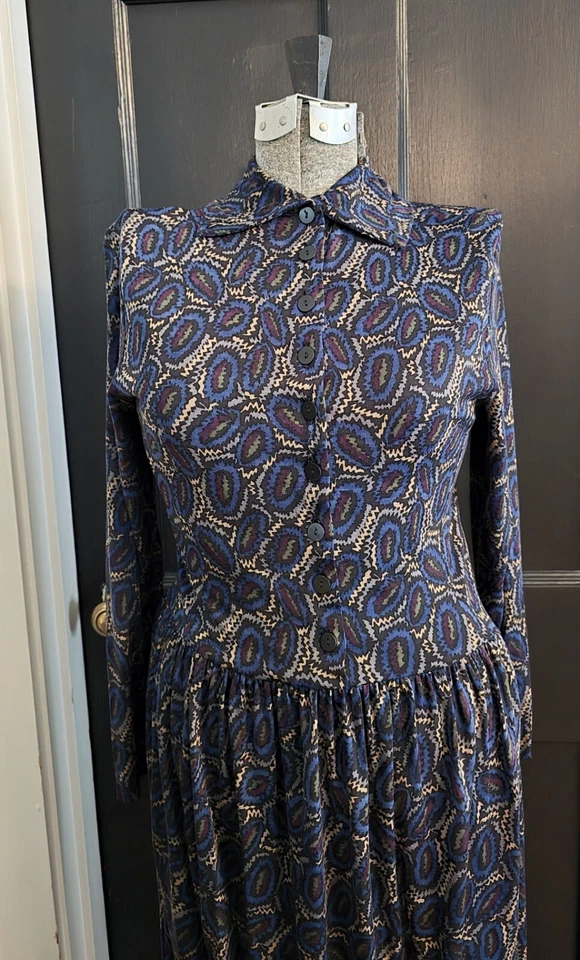 Missoni Orange Label Vintage Paisley Dress Large w/ Pockets - Image 2 of 4