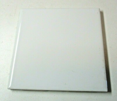 1 Wall Tile Mannington MCT USA 4-3/8'' Sq. 1990s Everest Gloss White Ceramic Vtg