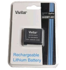 New Vivitar AHDBT-401 Rechargeable Lithium Battery For GoPro Hero 4 OEM