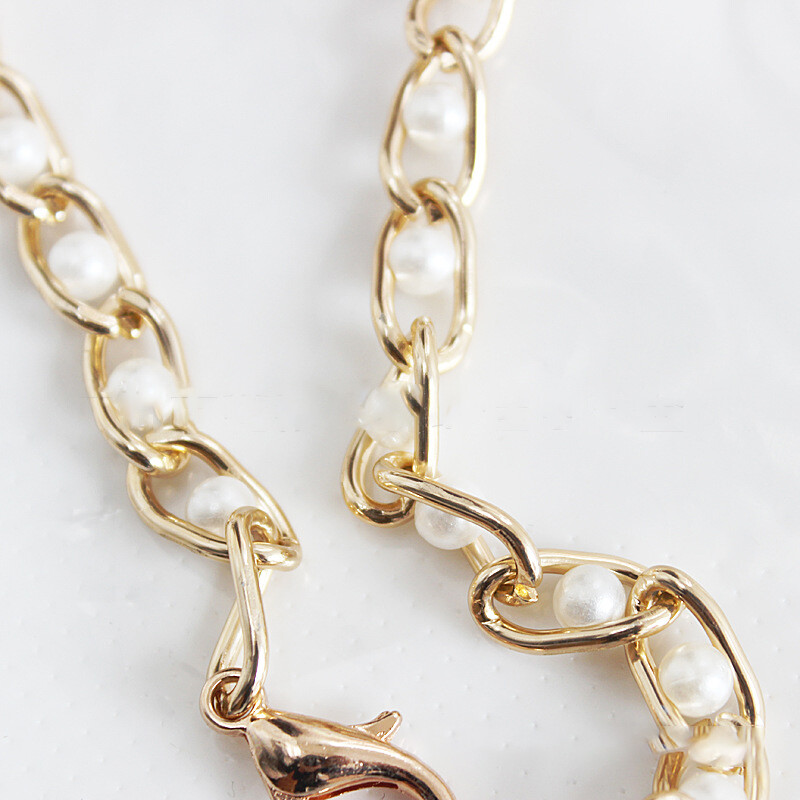 40-120cm Pearl Bag Chain Replacement Shoulder Bag Strap Handle Belt Bag ParXIUR