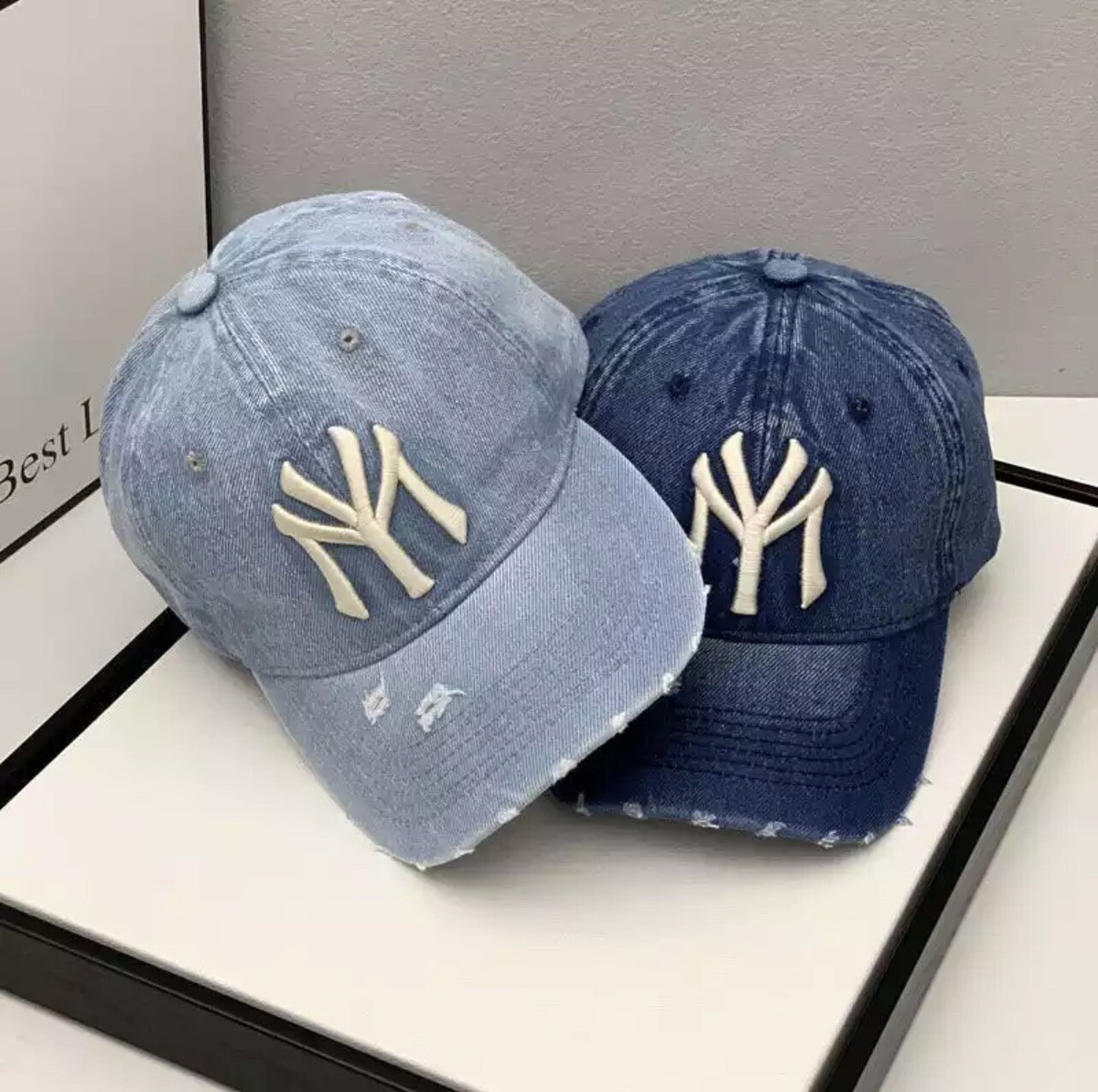 キャップ Denim baseball hat Denim Baseball Cap Hat Distressed Trucker Hats Adjustable | eBay