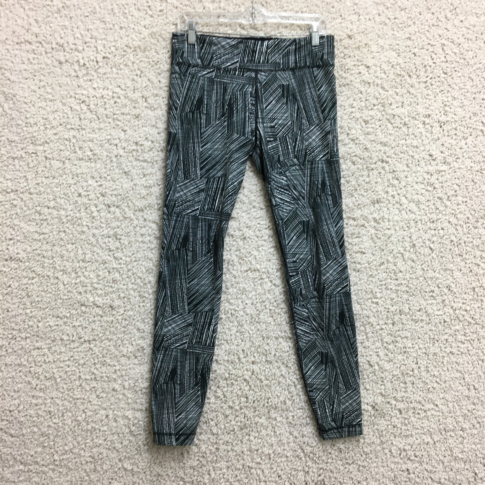 Under Armour Womens L Gray Abstract Stretch Yoga Leggings Pull On Large