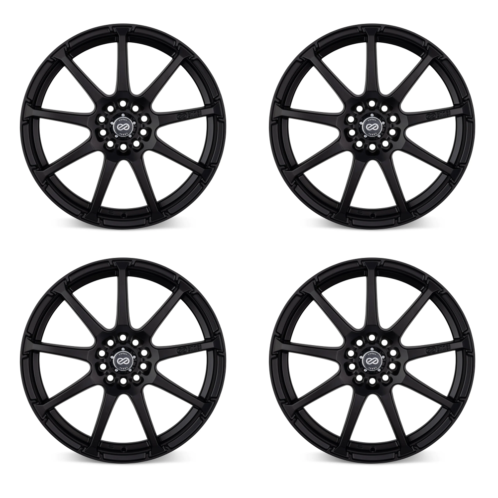 Enkei 4416700245BK Set of 4 16x7 45mm 72.6mm EDR9 Matte Black Wheels