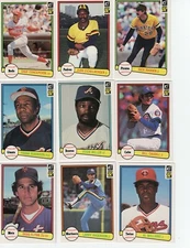 1982 DONRUSS Baseball Complete Your Set 251-500