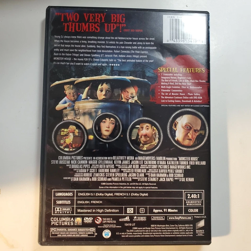 Monster House DVD 2006 Widescreen - Image 2 of 2