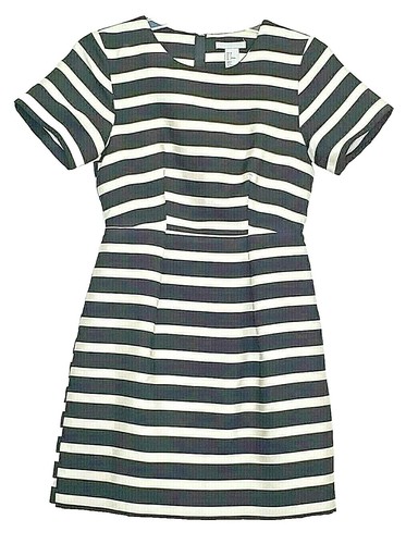 h&m striped skater dress H&M Navy and White Striped Skater Dress