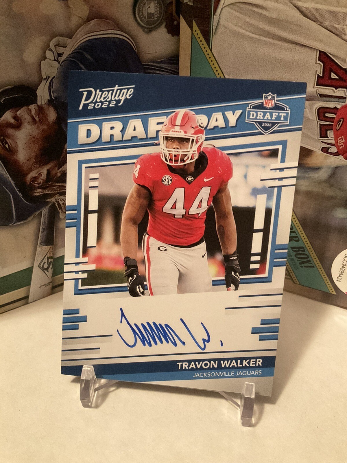2022 Panini Prestige Draft Day Signatures Travon Walker #DDS-TW Rookie Auto RC