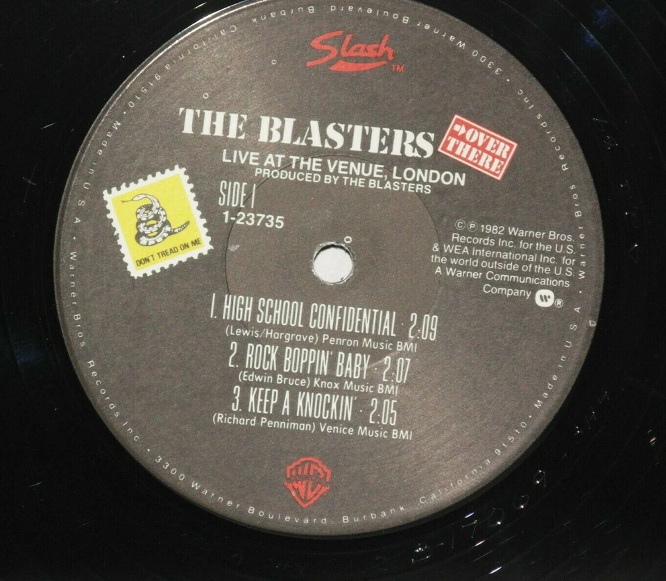THE BLASTERS Over There EP LP VG+ 1982 Warner Slash Vinyl Phil Alvin Blues Rock - Image 2 of 4