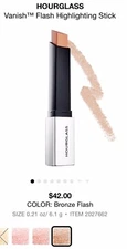 HOURGLASS • VANISH • FLASH HIGHLIGHTING STICK • COLOR BRONZE FLASH • NEW
