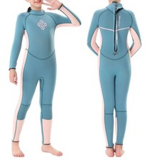 NWOT Girl  s Size 6 Full Body Neoprene Wetsuit 3mm, Back Zip, Blue See Notes