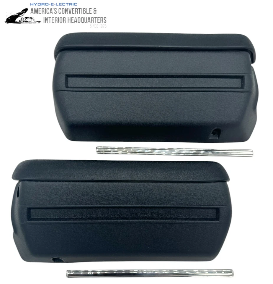 NUEVO 1968-1972 Buick Skylark Sedán Puerta Delantera Apoyabrazos Base, Juego de Almohadillas y Tapicería-Negro Foto 2 de 3