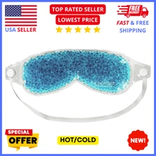 Beaded Gel Eye Mask – Hot Cold Therapy for Puffy Eyes Migraines Sinus Relief