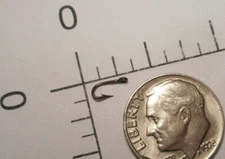 1,000 MUSTAD & SON #19 NYMPH WET Fly Tying Hooks BOWED Ringed Bronzed 1608