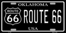 Route 66 Oklahoma Metal Tin License Plate Frame Tag Sign Car Truck Home Decor