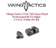 Viking Tactics VTAC Fiber Front & Rear Sights for SIG Sauer Pistols - Size 8/8