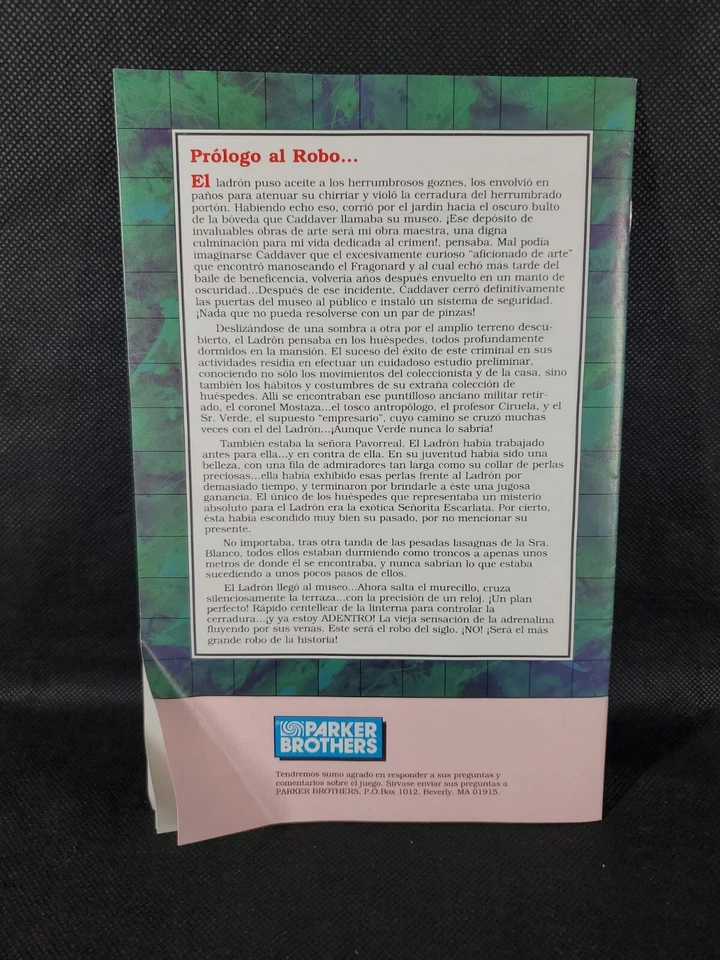 Clue The Great Museum Caper 西班牙说明棋盘游戏替换部件 ** — 第 3/4 张图片