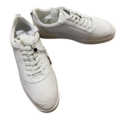 Massimo Dutti Studio sneakers white Leather lace up  NWT $199 Men 12