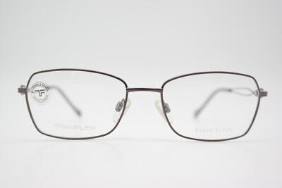 Brille TITANFLEX fineline 890053 Bronze Metallic Oval Brillengestell Neu