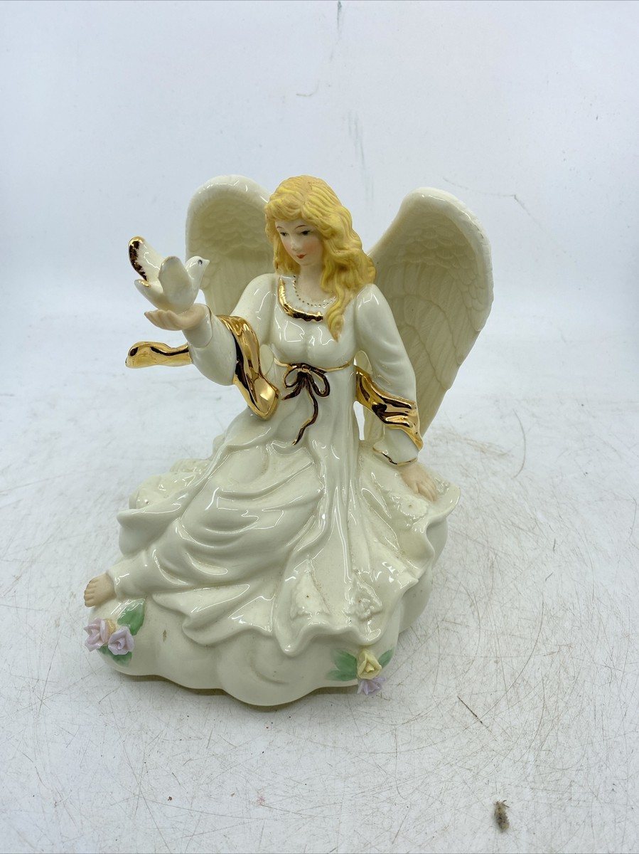 Classic Treasures Porcelain Angel with White Dove Musical Figurine