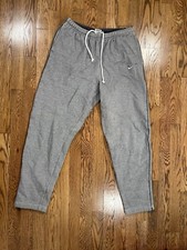 Vintage Nike Sweatpants Womens Size L 90s Baggy Embroiderd Swoosh Heather Grey