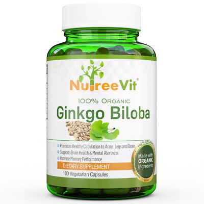 PURE 100% GINKGO BILOBA VEGETABLE CAPSULES (500mg)  Memory Enhancement