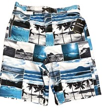 BODY GLOVE Boy Swim Trunks Large 14/16 Elastic Waist Lined UPF 50 Surfing Design