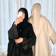 Dubai Open Kaftan Abaya Muslim Women Cardigan Kimono Maxi Dress Islam Robe Gown
