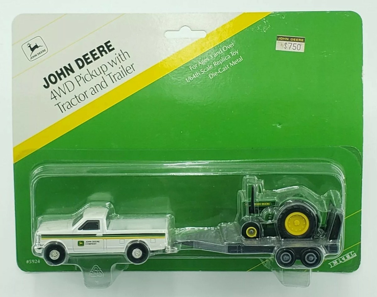 ブリキ玩具★ヴィンテージ ERTL／アーテル★ダッジ バン／希少な当時物used John Deere 4250 Tractor W/ Forage Harvester Chopper & Wagon