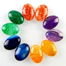 30pcs Charming Mixed Gemstone Oval Cab Cabochon No Holes 18x13x6mm New GQ
