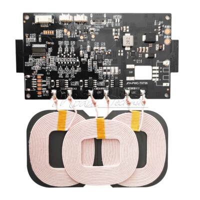 9-32V 20W~5W Car 3-coil Q Wireless Fast Charging Transmitter Circuit Board-