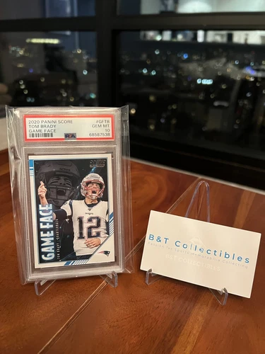 2020 PANINI SCORE #GFTB TOM BRADY PATRIOTS GAME FACE PSA 10 LOW POP 🔥🔥