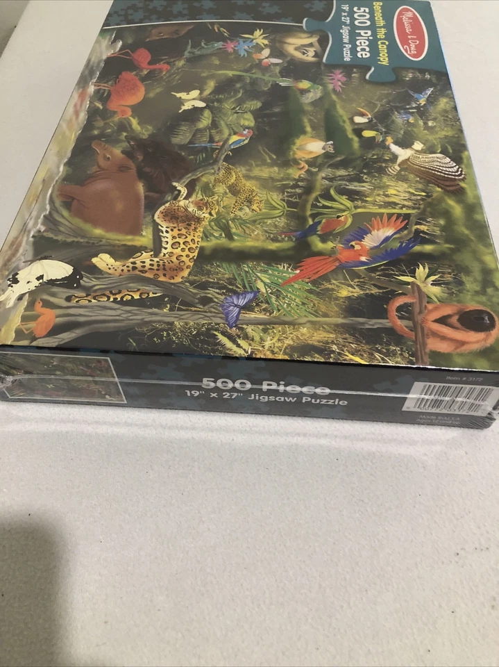 Nuevo rompecabezas Beneath the Canopy 500 piezas Melissa & Doug 19" x 27" selva tropical Foto 3 de 3