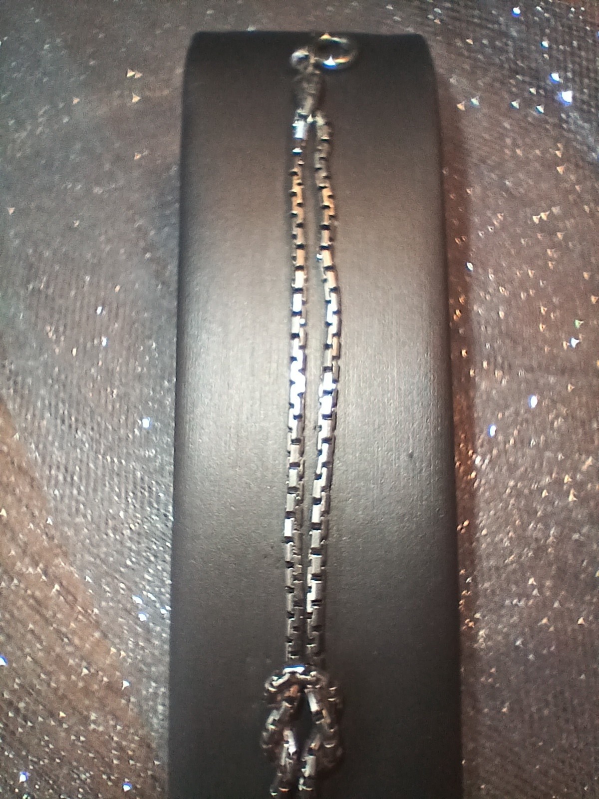 SOLID STERLING SILVER box link type KNOT BRACELET… - image 10