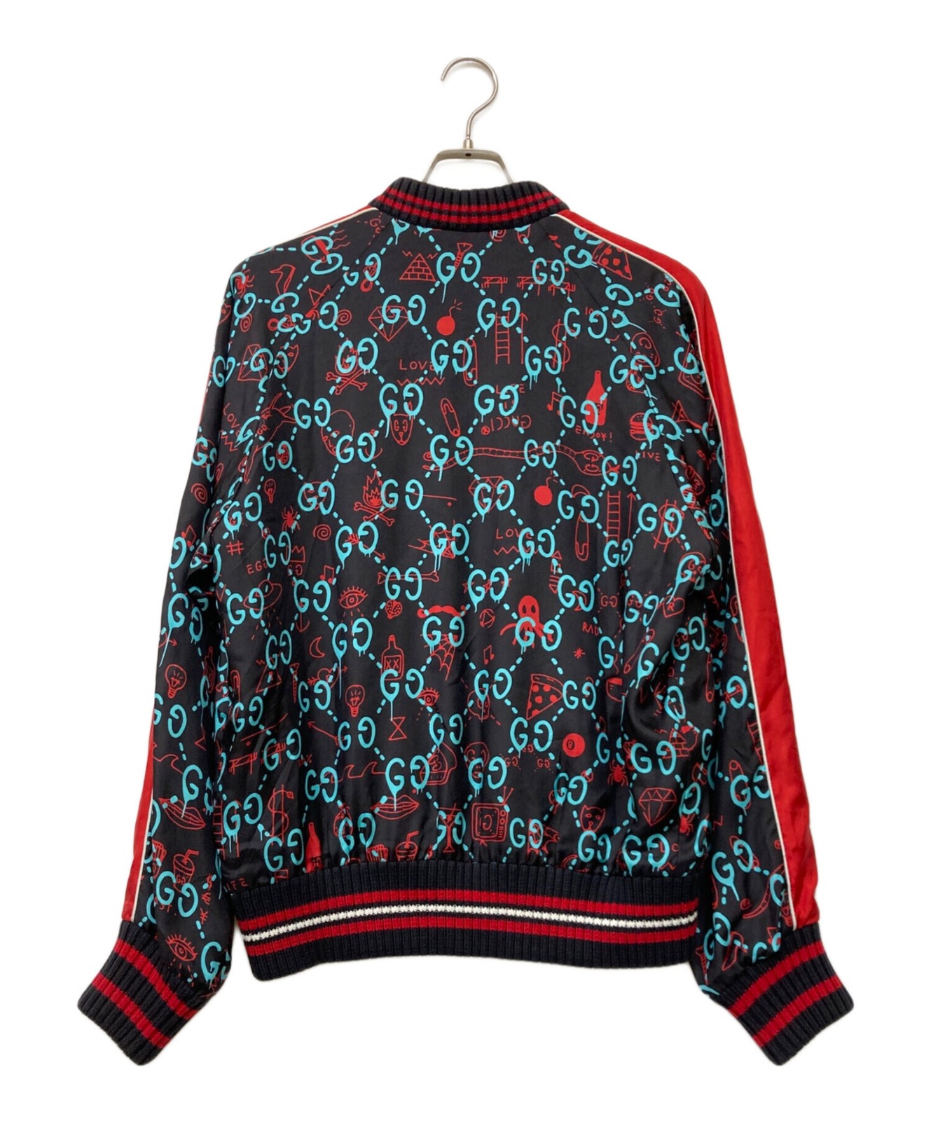 GUCCI Ghost GG Print Raglan Sleeve Jacket M Size Black 448545 Z669B From Japan thumbnail 12