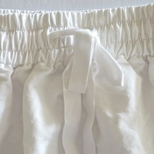 J.CREW White Solid Mini Skirt Twill Elastic Waist Drawstring Size 4
