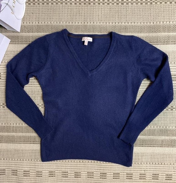 Women Daniel Hechter Sweater Navy Angora 36 / S /