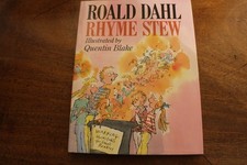 1st Print Rhyme Stew Roald Dahl signed Quentin Blake hardback book
