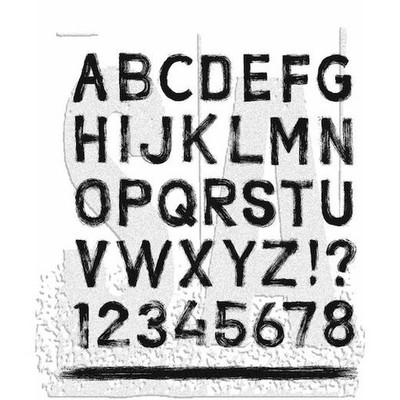 Tim Holtz Cling Rubber Stamps - Sign Painter CMS484