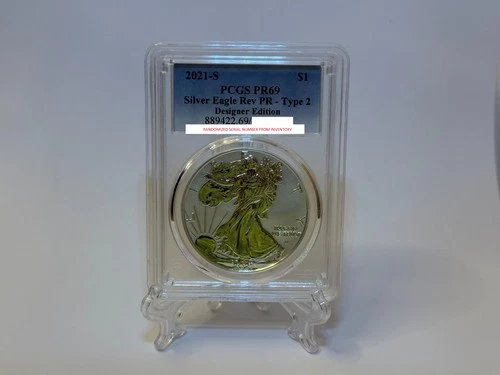 2021 Reverse Proof American Silver Eagle Designer Set Type 2 PCGS PR69