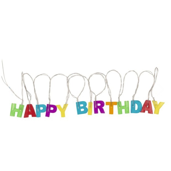 🥳Led Lichterkette Happy Birthday - Geburtstagsdekoration Deko Geburtstag Party-image