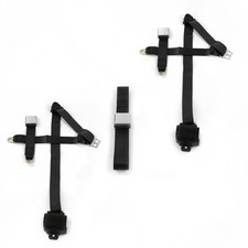 Jp Wrangler 1987 - 1996 Airplane 3pt Bk Retractable Bench Seat Belt Kit - 3 Be