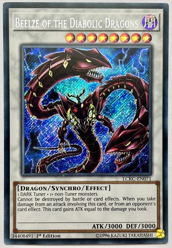 LCKC-EN040 Beelze of the Diabolic Dragons - Secret Rare 1st Edition Near Mint