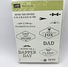 Stampin Up Truly Tailored Birthday Classy Stamp Set masculin fathers Day Dad