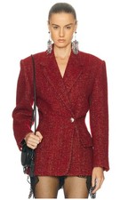 Isabel Marant Gallie Red Herringbone Blazer N...